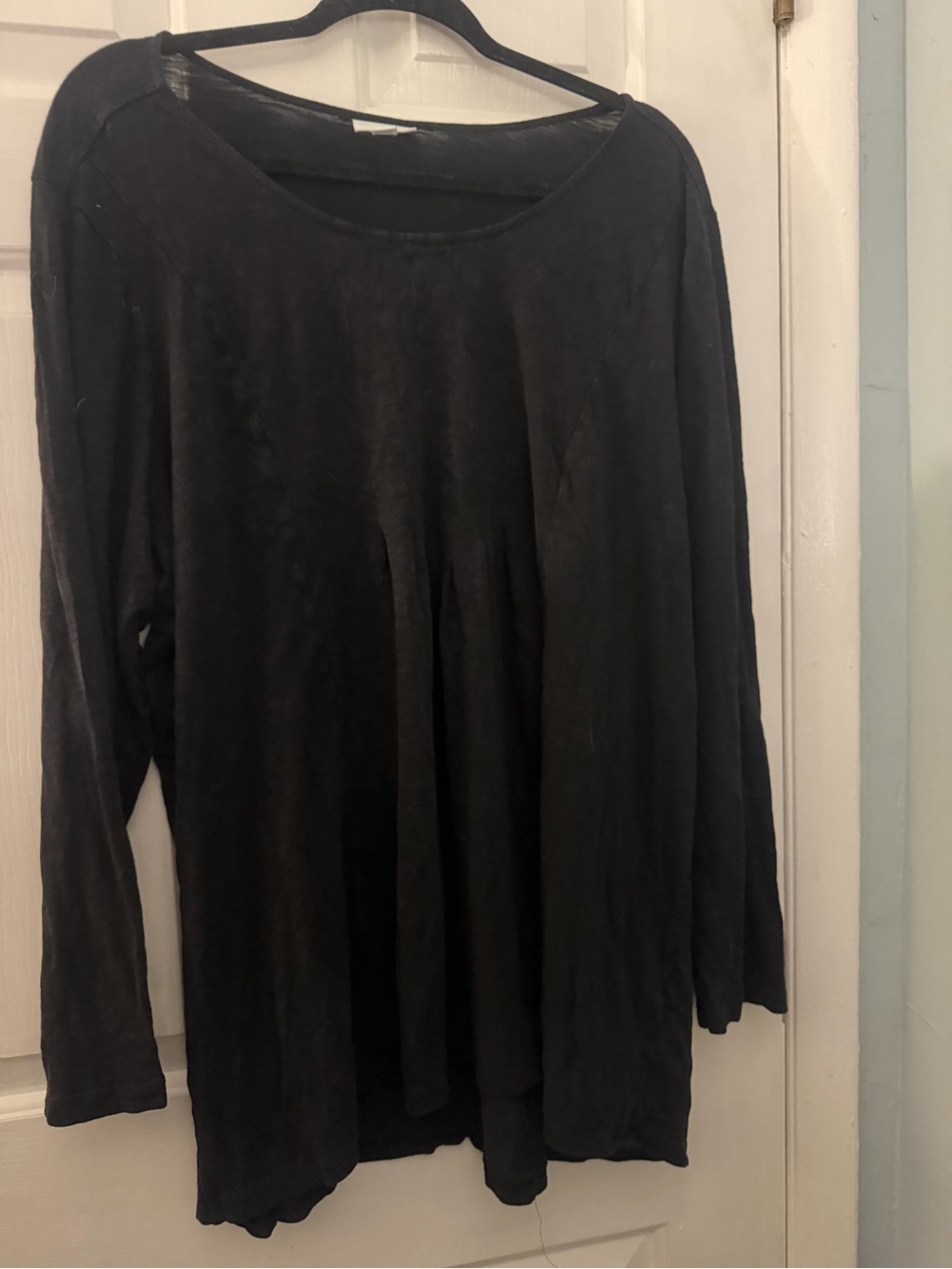 J.Jill Women’s 3X Black Cotton Modal Long Sleeve Flowy Tunic Top